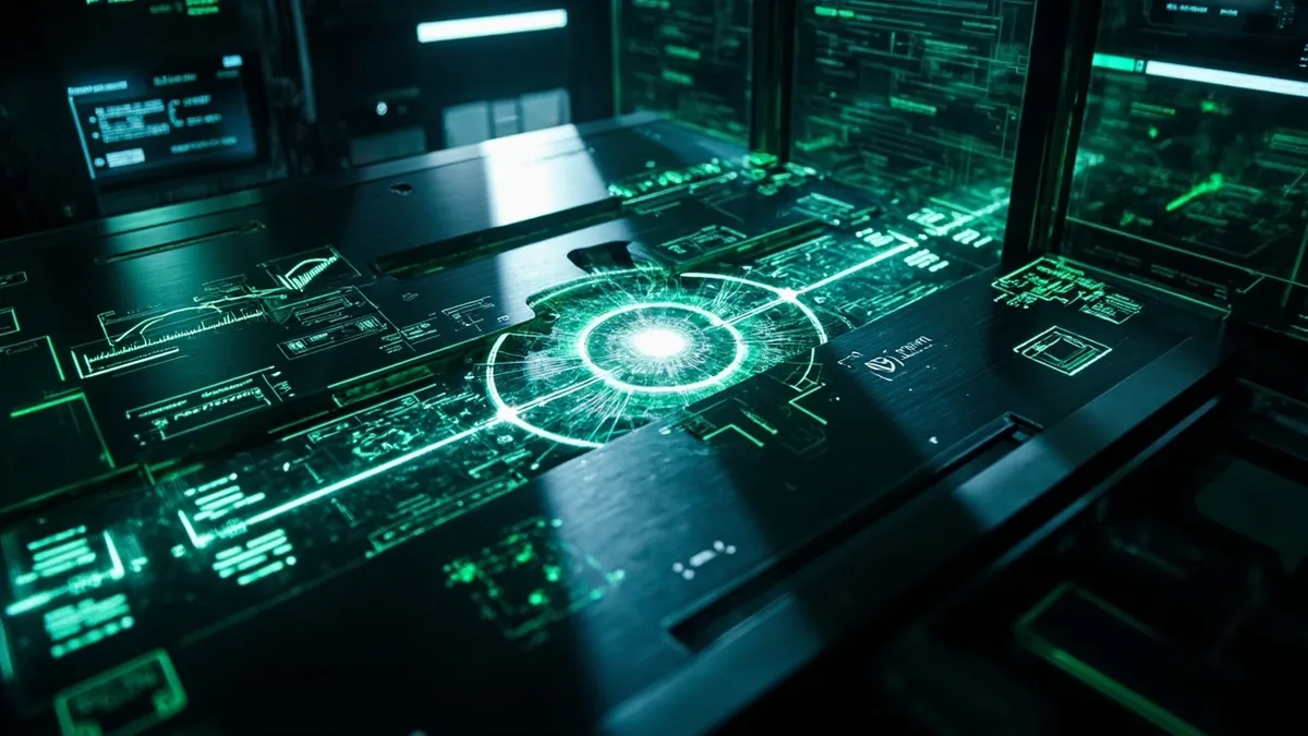 Multiple data streams converging into a central AI processing core